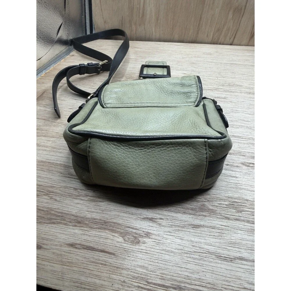 Kate Spade New York Sea Green Pebbled Leather Buckle Crossbody Bag